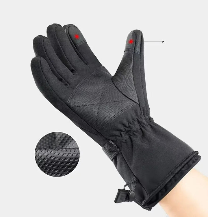 Guanti da moto riscaldati: abbigliamento invernale impermeabile con batteria ricaricabile, funzione touchscreen e protezione termica superiore 6