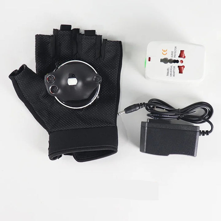 Guanti Unisex Accessori Laser RGB Rotanti Effetto Cannone Automatico - Vesarelli