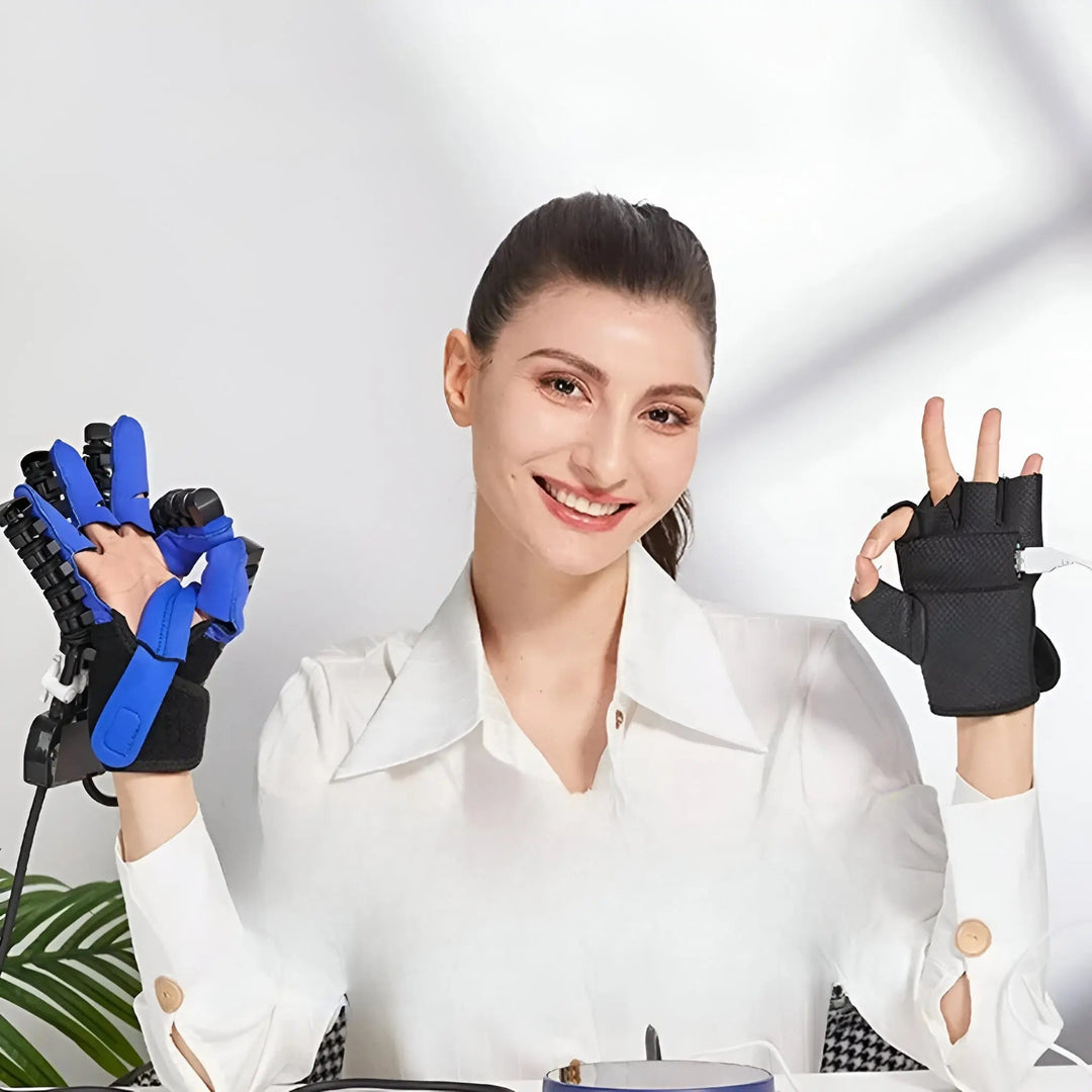 Guanti robotici per riabilitazione avanzata - Dispositivo per esercizi delle dita per pazienti colpiti da ictus 1