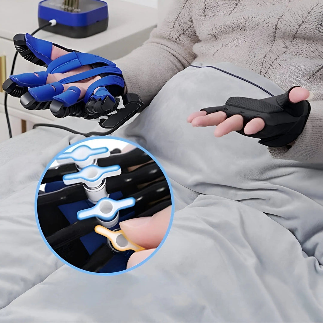 Guanti robotici per riabilitazione avanzata - Dispositivo per esercizi delle dita per pazienti colpiti da ictus 3