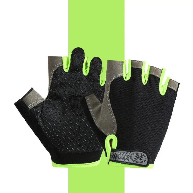 Guanti traspiranti antiscivolo a mezze dita – Guanti da fitness e ciclismo per allenamenti estivi 19