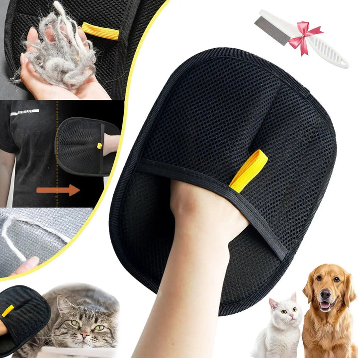 Guanto per la toelettatura degli animali domestici Celery Double-Sided – Guanto riutilizzabile per la toelettatura di cani e gatti, efficace su pelliccia, vestiti e mobili 5