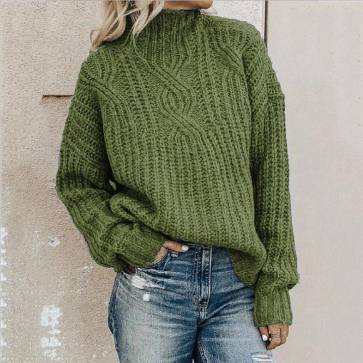 Maglione Donna Maglia Spessa Collo Alto Vestibilità Comoda - Vesarelli