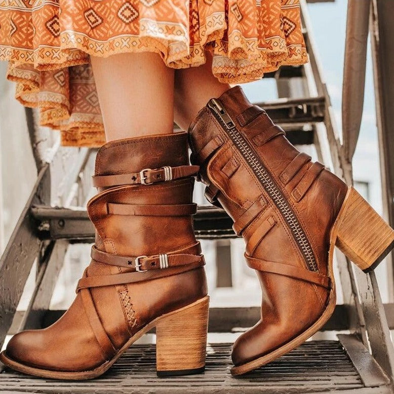 Stivali Ortopedici Uomo in Pelle Stile Vintage - Vesarelli