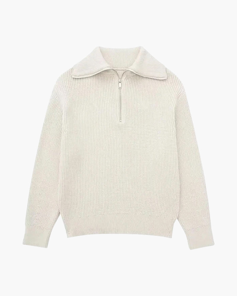 Maglione Uomo in Maglia con Zip Comfort Casual