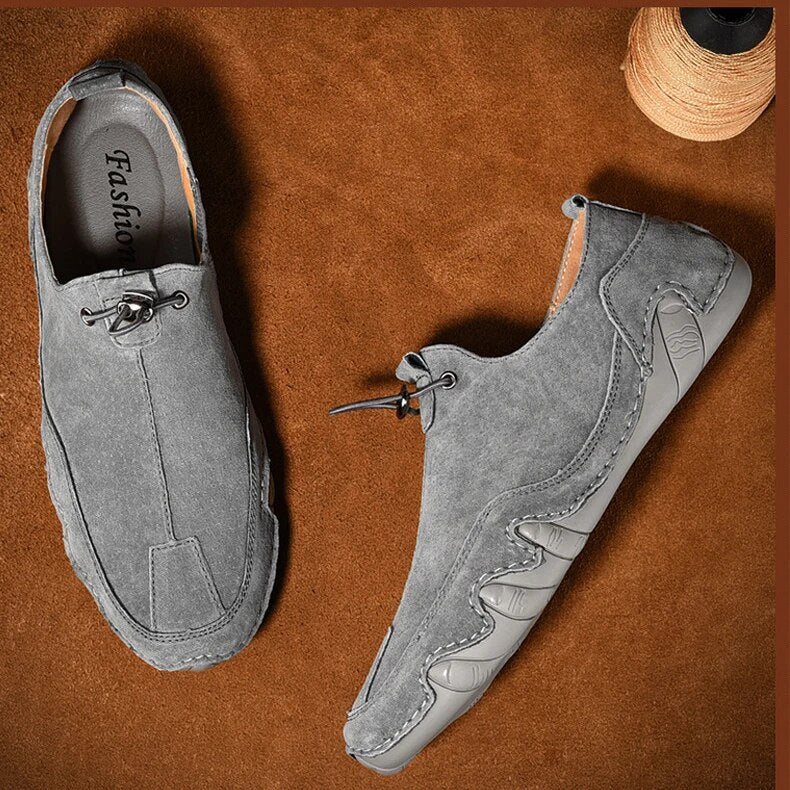 Mocassini Uomo in Pelle Ortopedica Slip-On Comodi Eleganti
