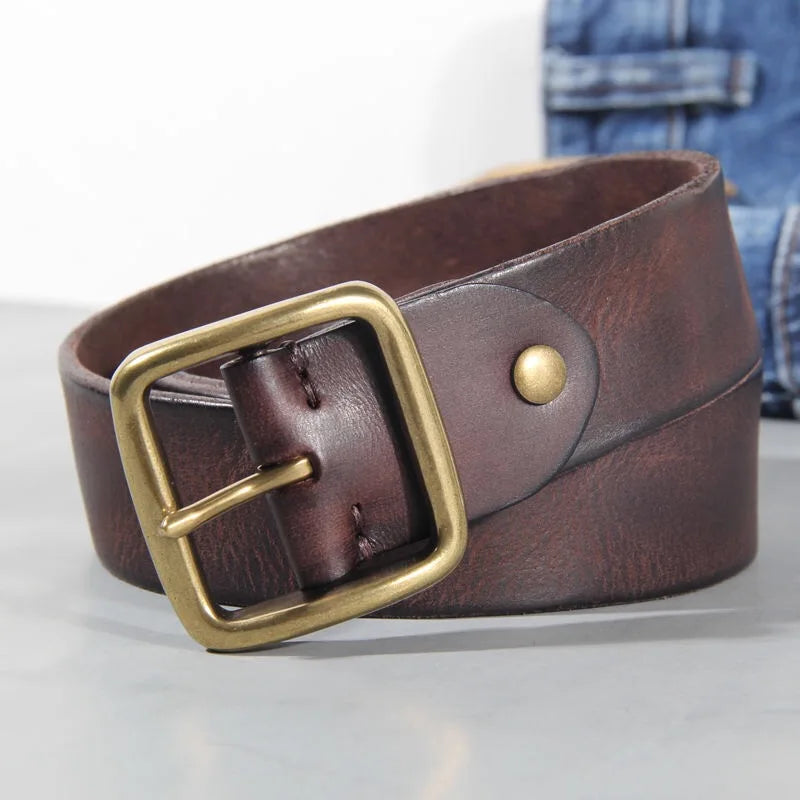 Cintura Uomo in Pelle Bovina Classica Casual Resistente