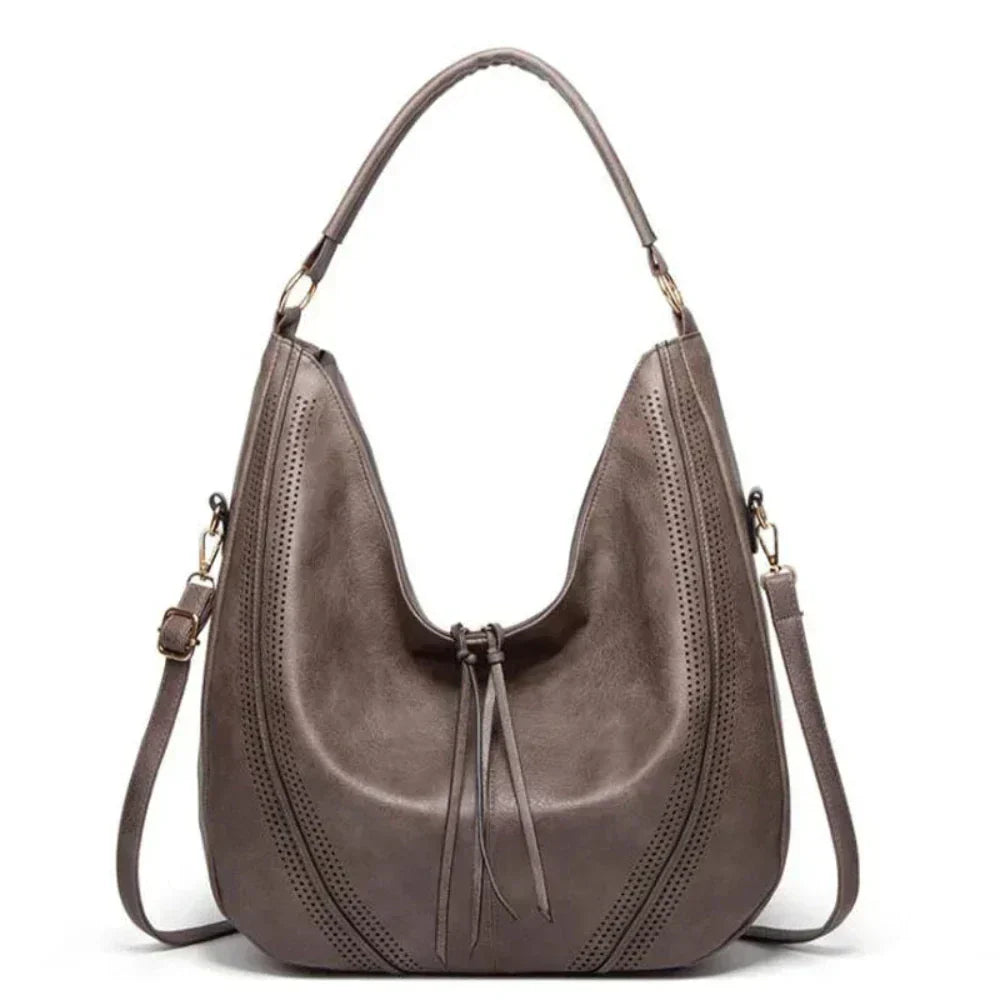 Borsa a Tracolla Donna in Ecopelle con Nappe Spaziosa Versatile - Vesarelli