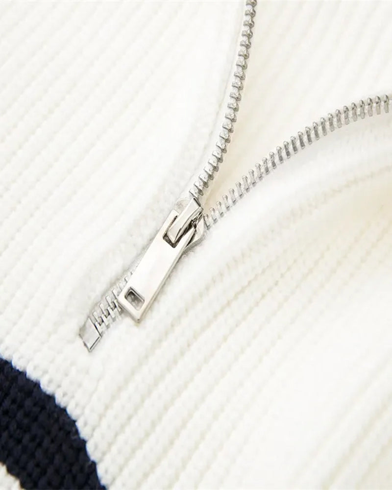 Maglione Uomo in Maglia con Zip Comfort Casual