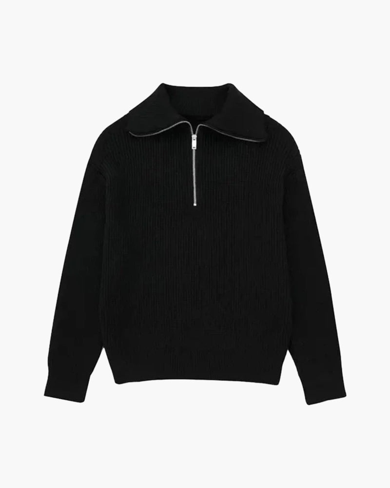 Maglione Uomo in Maglia con Zip Comfort Casual