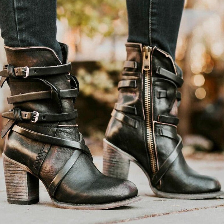 Stivali Ortopedici Uomo in Pelle Stile Vintage