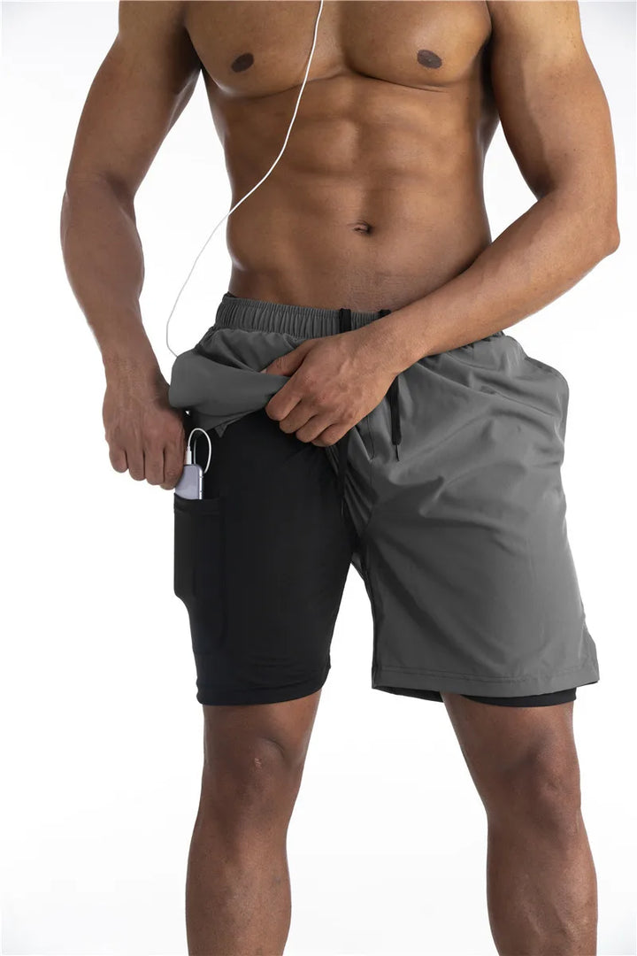 Pantaloncini Uomo Sportivi con Fodera Comfort e Tasca per Telefono