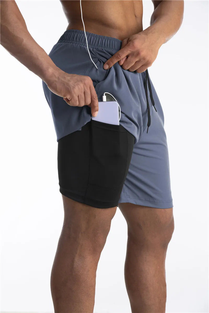 Pantaloncini Uomo Sportivi con Fodera Comfort e Tasca per Telefono