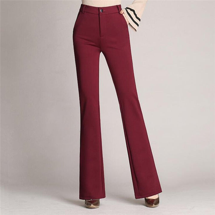 Pantaloni Donna Sartoriali Vita Alta Taglio a A