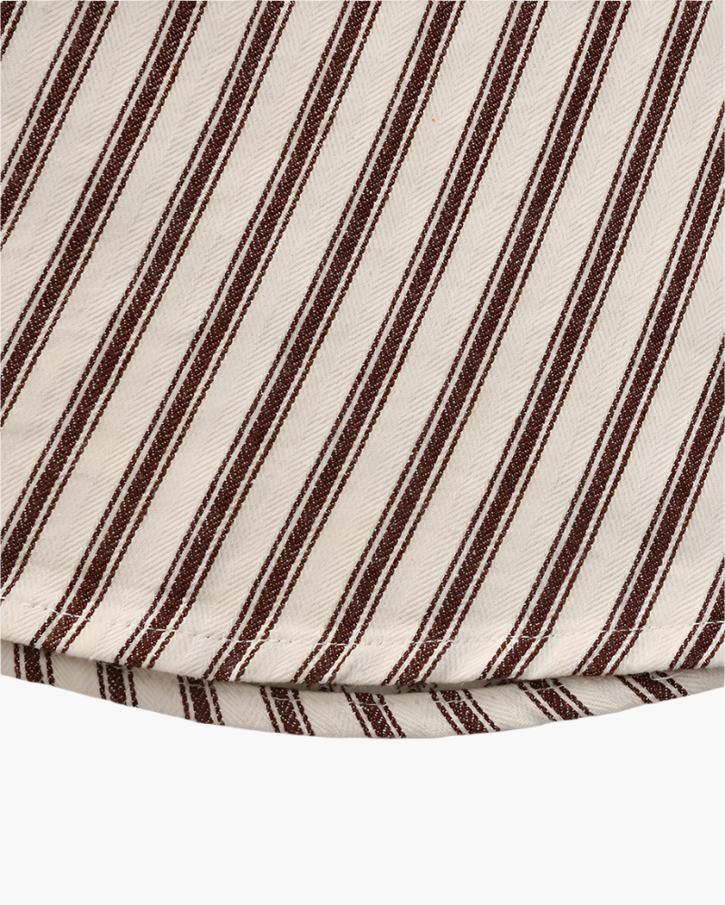 Camicia Uomo Misto Cotone Righe Verticali Stile Elegante