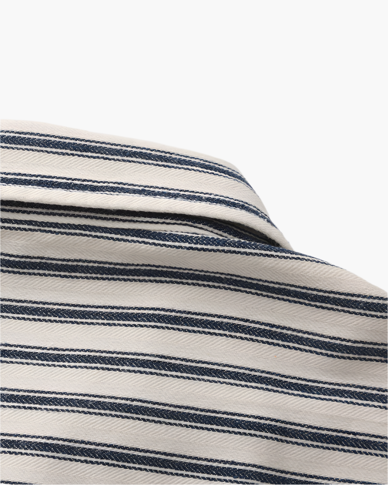 Camicia Uomo Misto Cotone Righe Verticali Stile Elegante