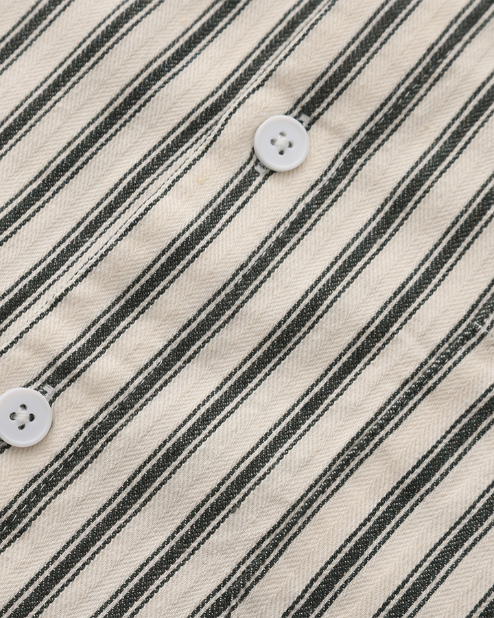 Camicia Uomo Misto Cotone Righe Verticali Stile Elegante