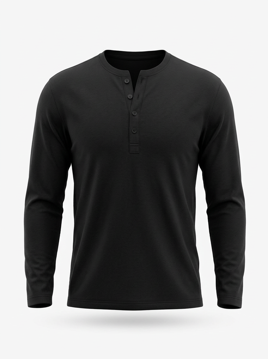 Harlon | Maglia Uomo Henley Manica Lunga Slim Fit 1