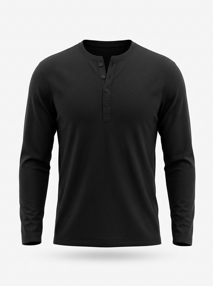 Harlon | Maglia Uomo Henley Manica Lunga Slim Fit 1