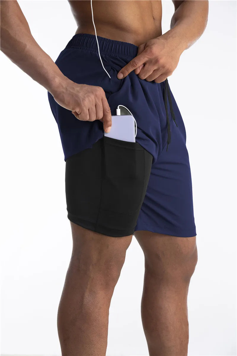 Pantaloncini Uomo Sportivi con Fodera Comfort e Tasca per Telefono