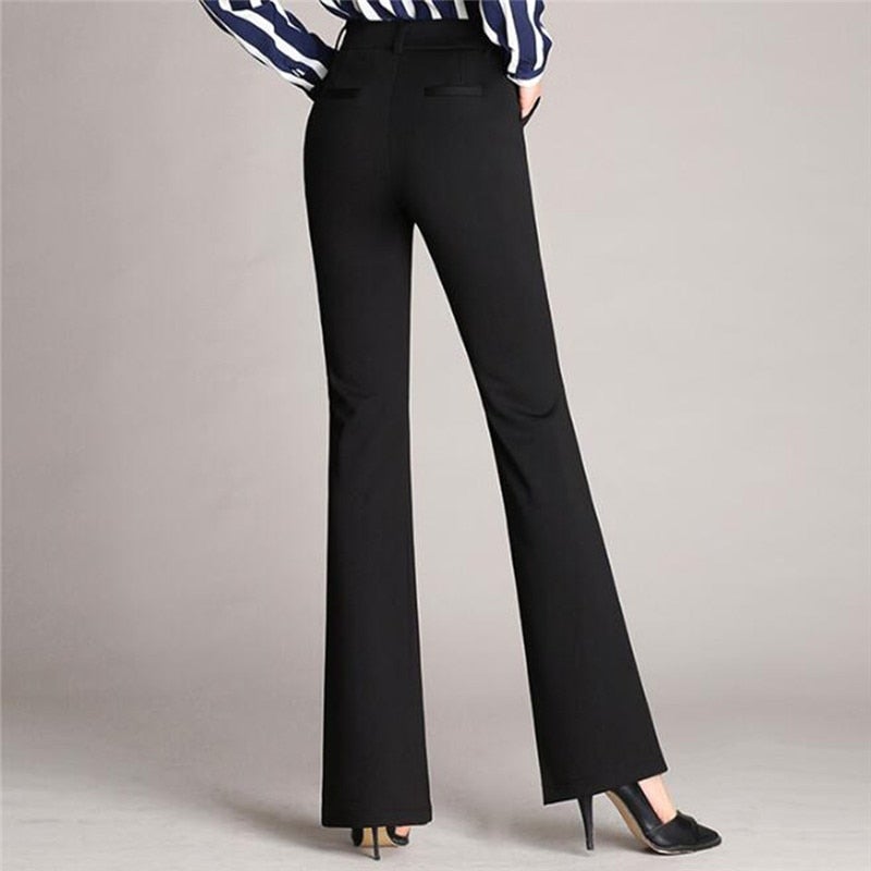Pantaloni Donna Sartoriali Vita Alta Taglio a A