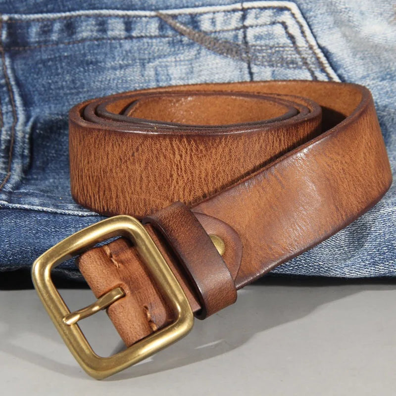 Cintura Uomo in Pelle Bovina Classica Casual Resistente