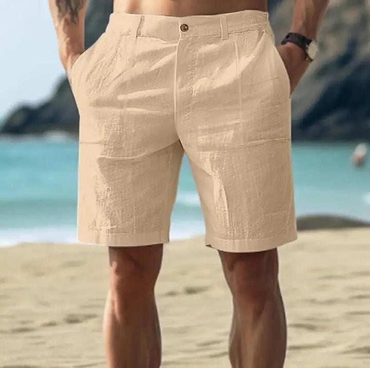 Pantaloncini Uomo in Lino Estivi Vestibilità Rilassata
