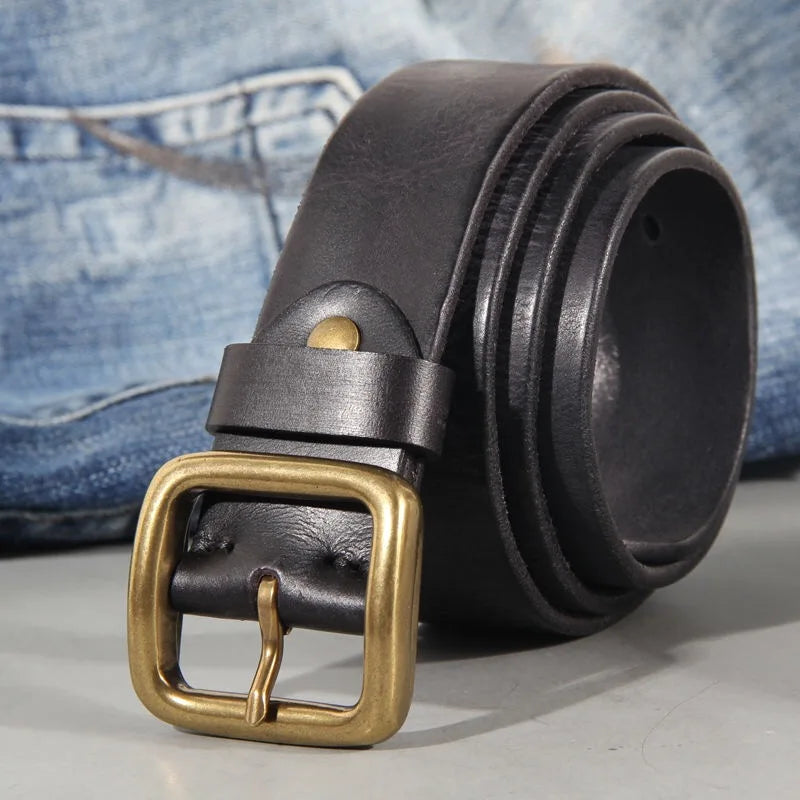 Cintura Uomo in Pelle Bovina Classica Casual Resistente