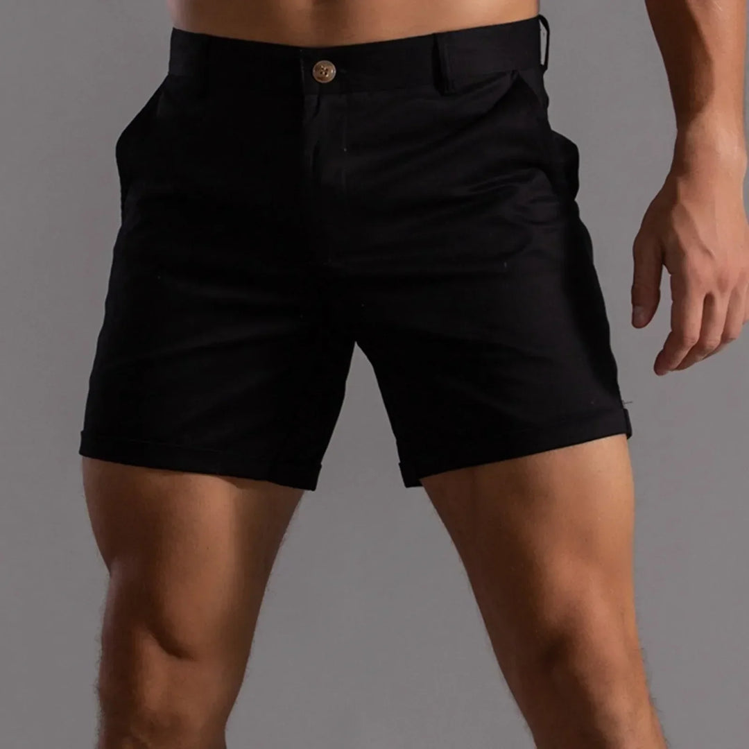 Pantaloncini Uomo Eleganti Tessuto Leggero Vestibilità Classica
