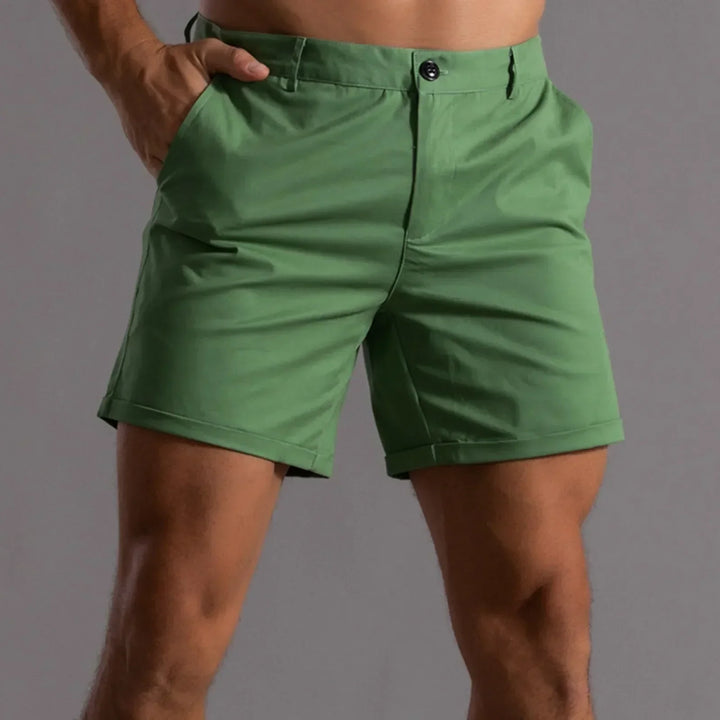 Pantaloncini Uomo Eleganti Tessuto Leggero Vestibilità Classica