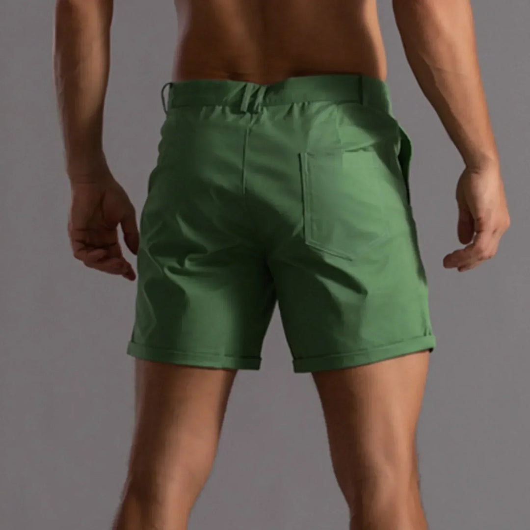Pantaloncini Uomo Eleganti Tessuto Leggero Vestibilità Classica