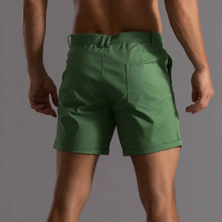 Pantaloncini Uomo Eleganti Tessuto Leggero Vestibilità Classica