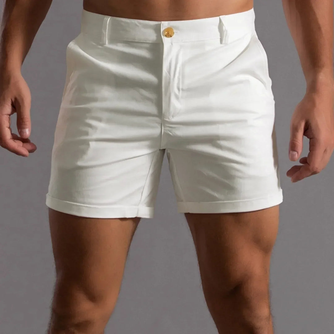 Pantaloncini Uomo Eleganti Tessuto Leggero Vestibilità Classica