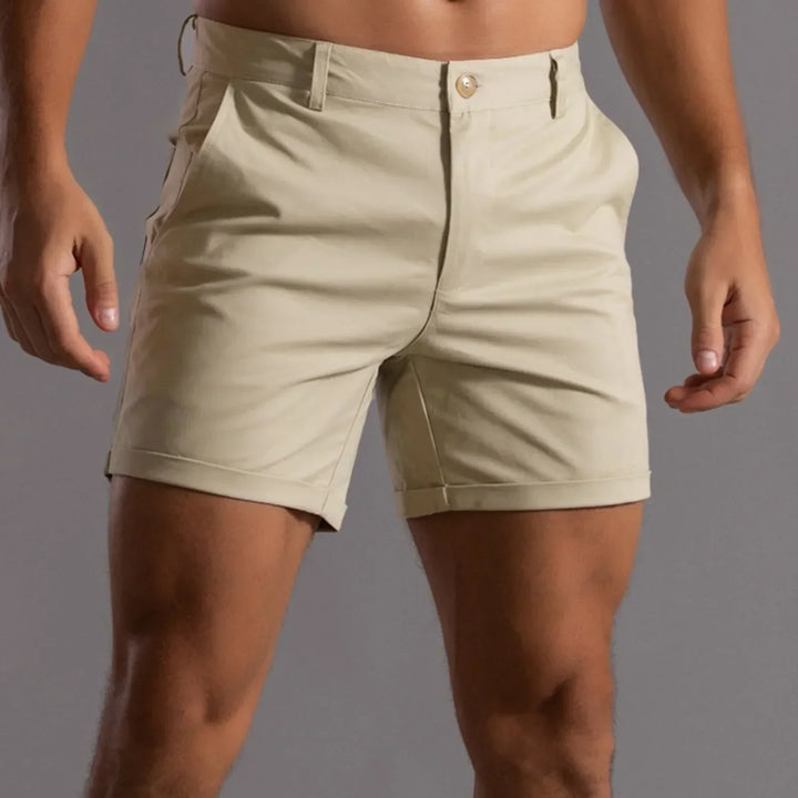 Pantaloncini Uomo Eleganti Tessuto Leggero Vestibilità Classica