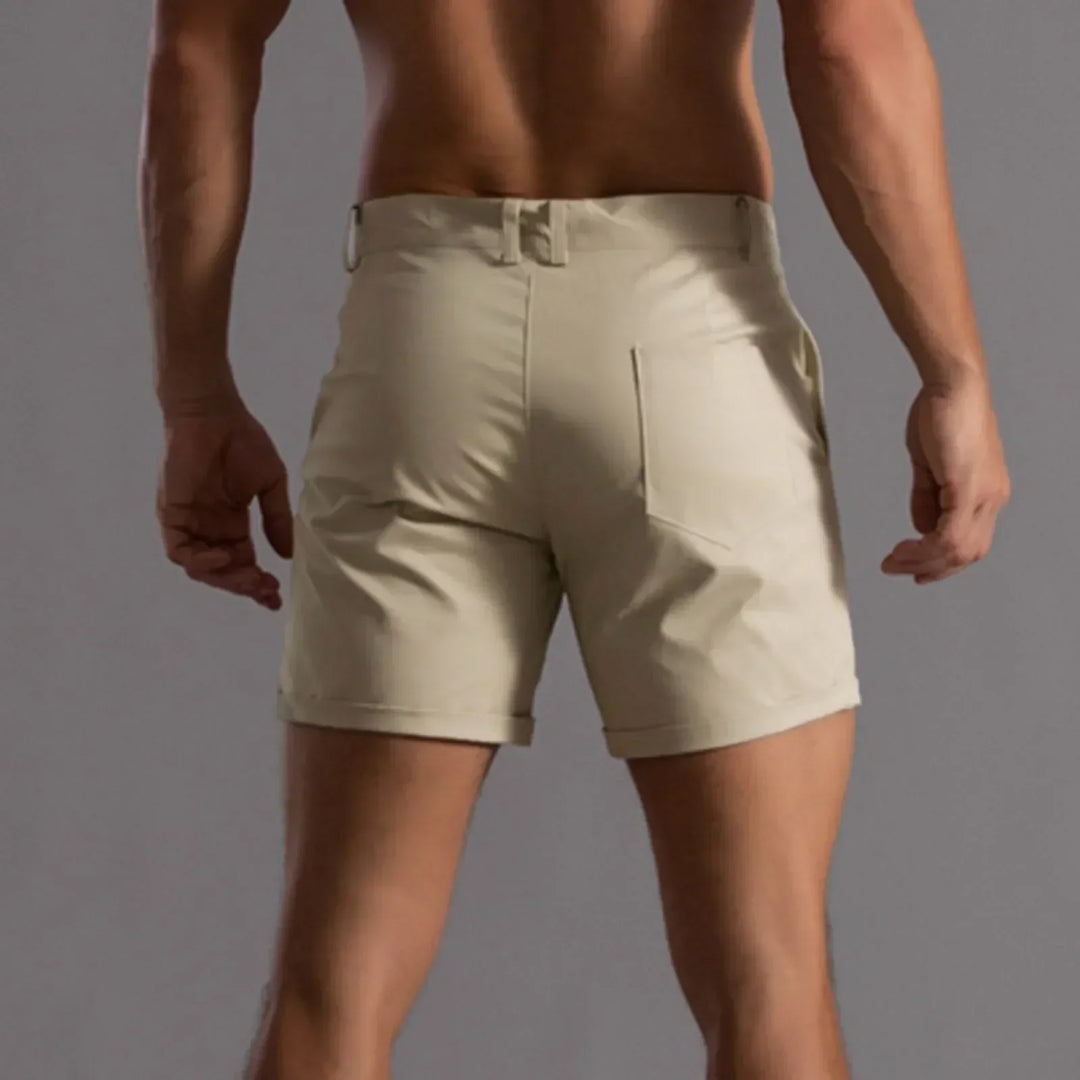 Pantaloncini Uomo Eleganti Tessuto Leggero Vestibilità Classica