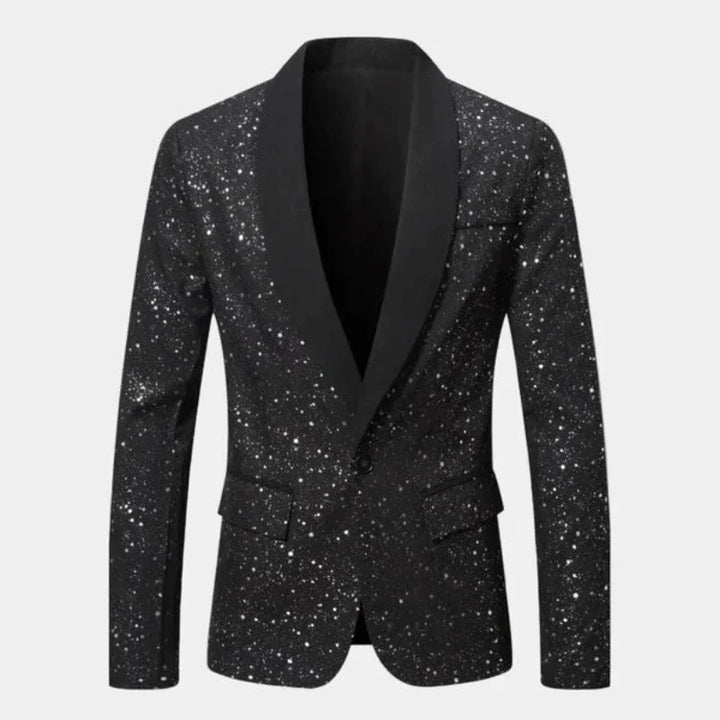 Blazer Donna con Collo a Scialle Finitura Glitter - Vesarelli