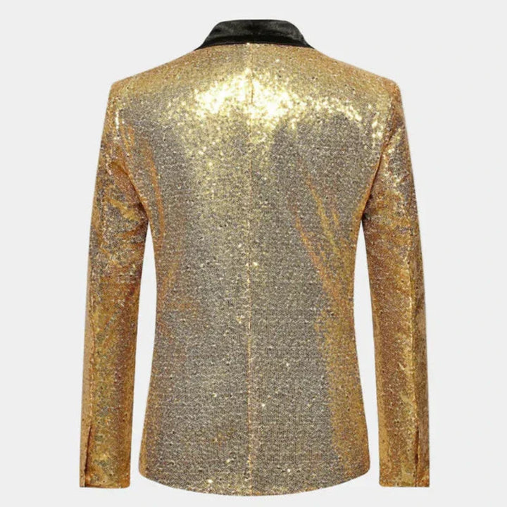 Blazer Donna Smoking con Finitura Glitter Elegante Sera