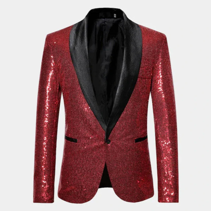 Blazer Donna Smoking con Finitura Glitter Elegante Sera