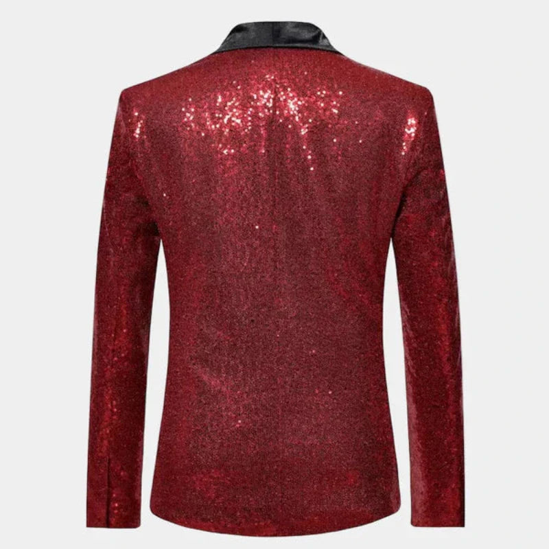 Blazer Donna Smoking con Finitura Glitter Elegante Sera