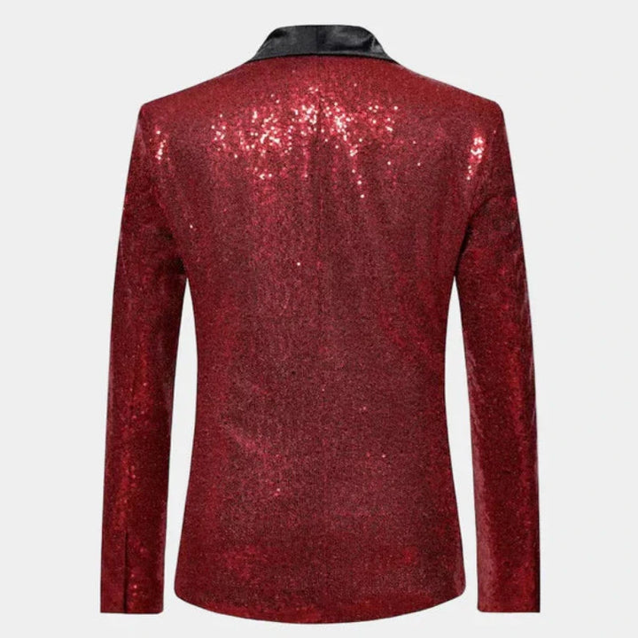 Blazer Donna Smoking con Finitura Glitter Elegante Sera