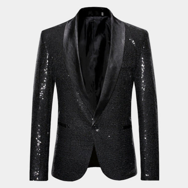 Blazer Donna Smoking con Finitura Glitter Elegante Sera - Vesarelli