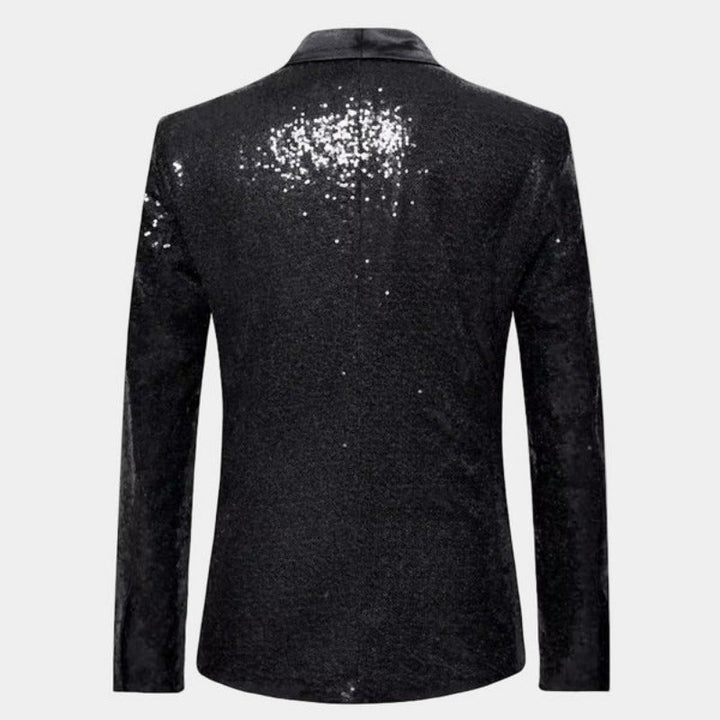 Blazer Donna Smoking con Finitura Glitter Elegante Sera