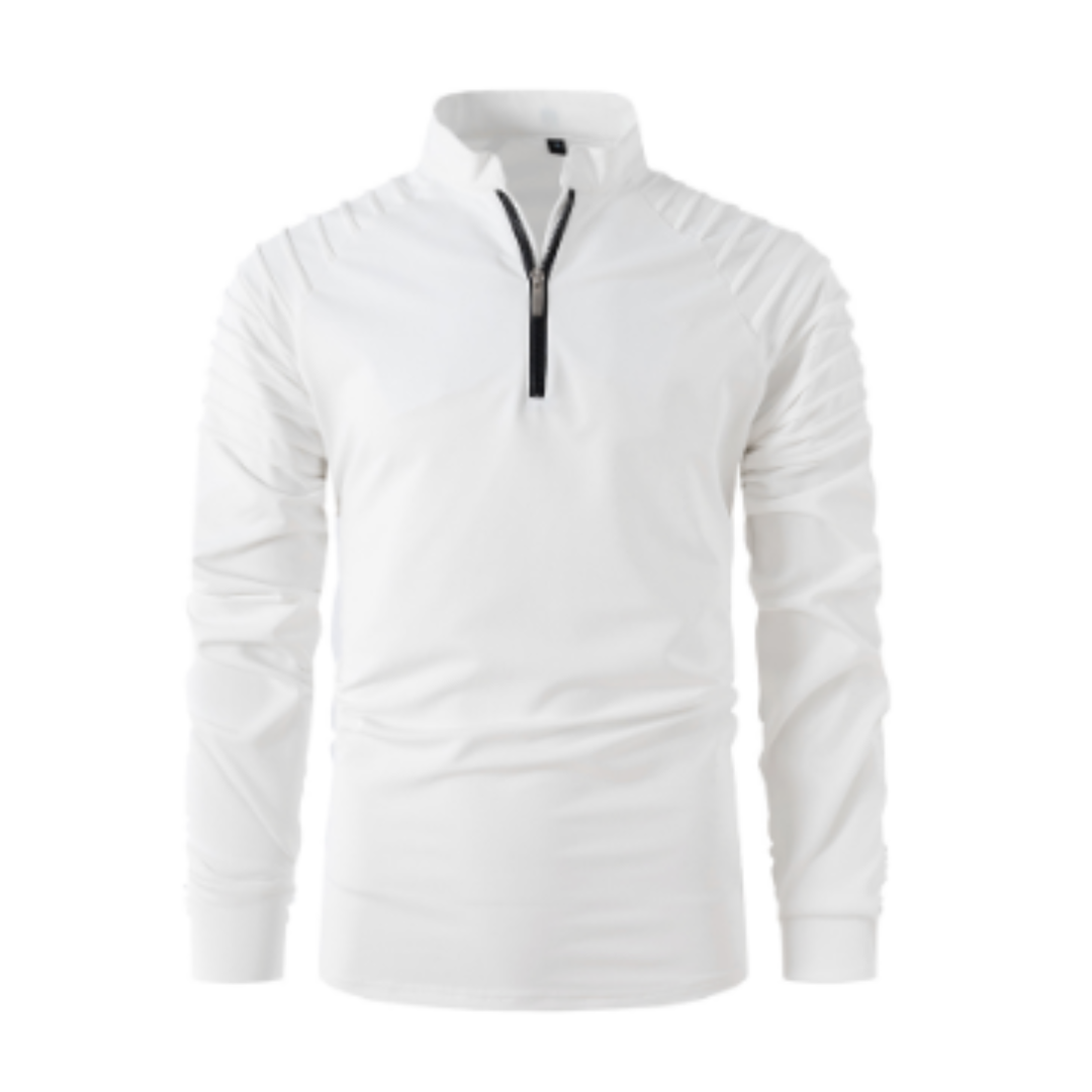 Maglione Uomo Cotone Mezza Zip Stile Moderno