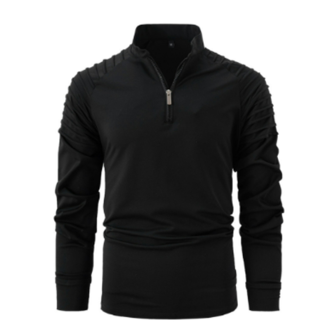Maglione Uomo Cotone Mezza Zip Stile Moderno