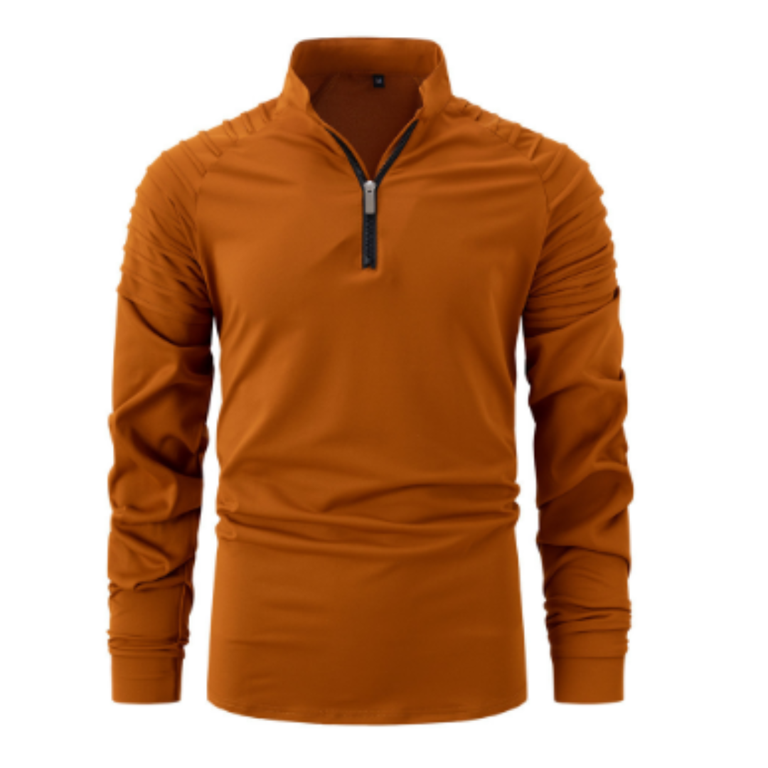 Maglione Uomo Cotone Mezza Zip Stile Moderno
