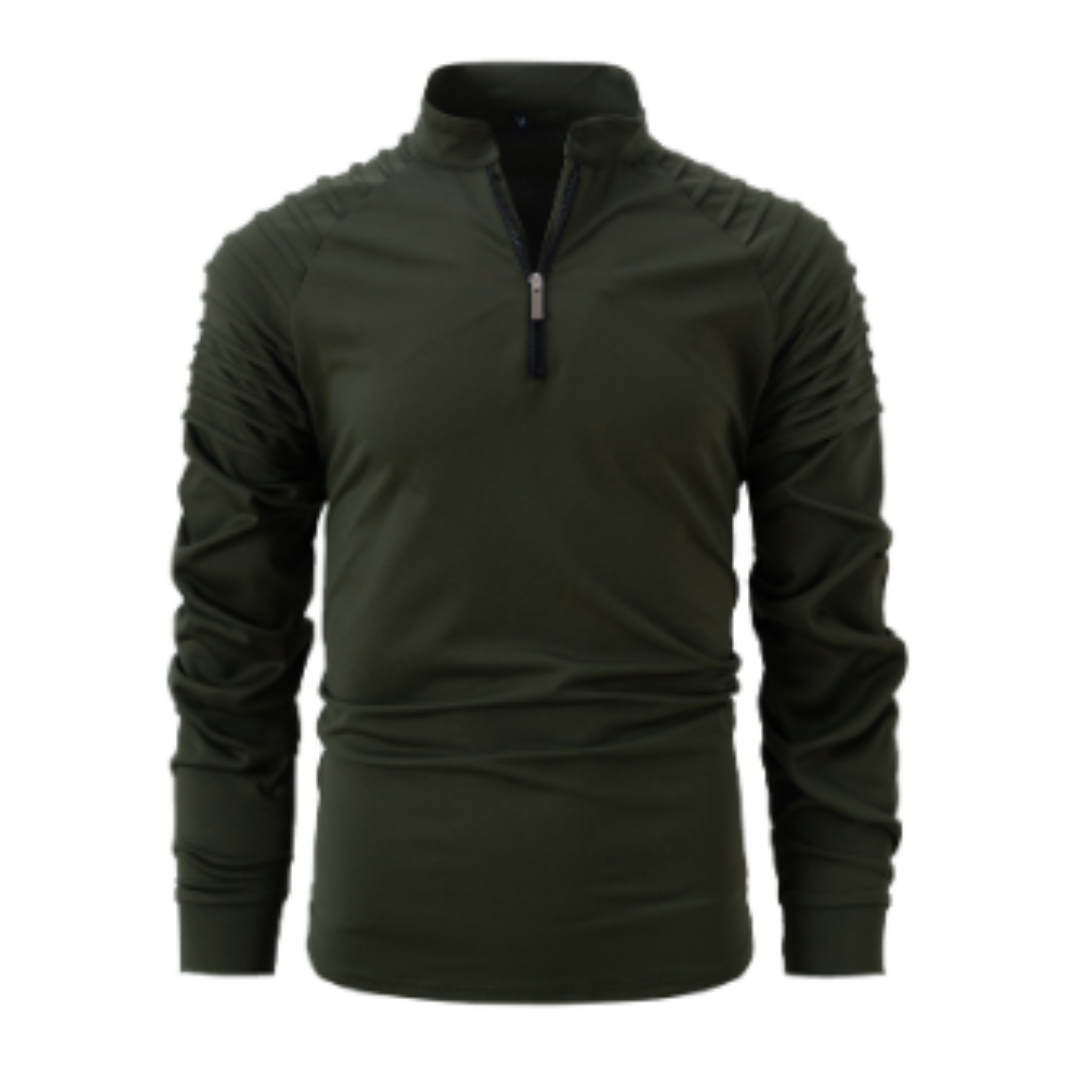 Maglione Uomo Cotone Mezza Zip Stile Moderno - Vesarelli