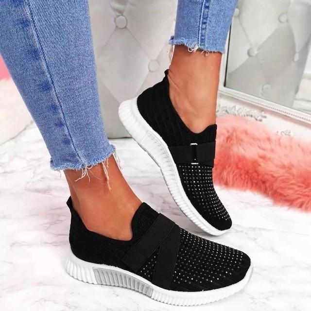 Sneakers Donna con Chiusura a Velcro e Supporto Ergonomico
