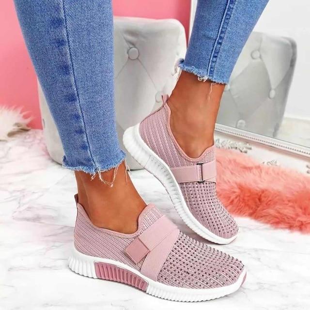 Sneakers Donna con Chiusura a Velcro e Supporto Ergonomico