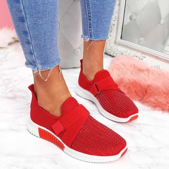 Sneakers Donna con Chiusura a Velcro e Supporto Ergonomico