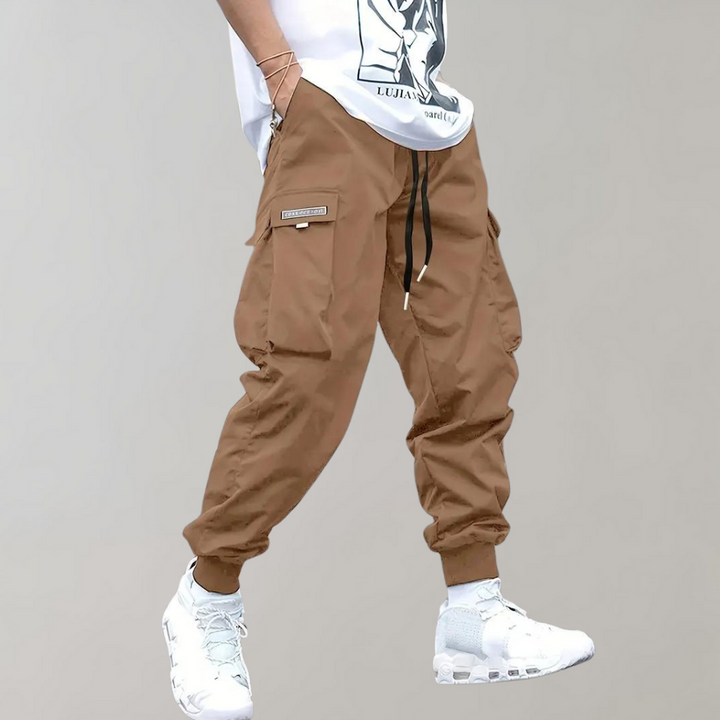 Pantaloni Cargo Uomo Tessuto Resistente Vestibilità Regolare - Vesarelli